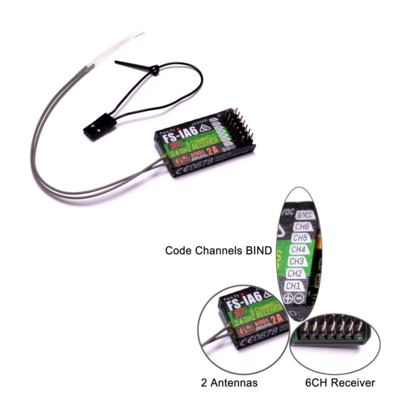 Drone Racing Receiver - جهاز استقبال Flysky FS-IA6 6CH هوائي