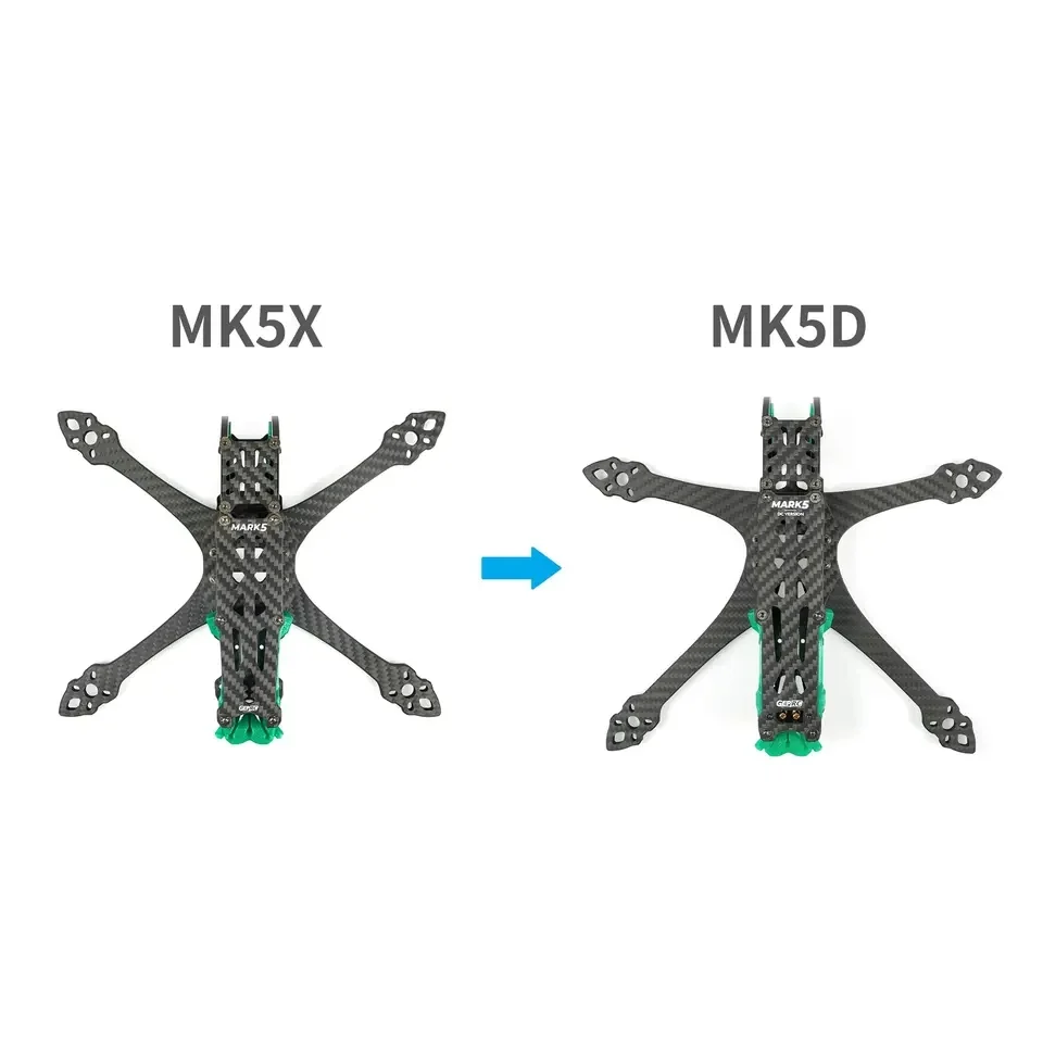 GEP-MK5D O3 MK5X إلى MK5D Dead - مراجعة Drone Racing Frame وسعره