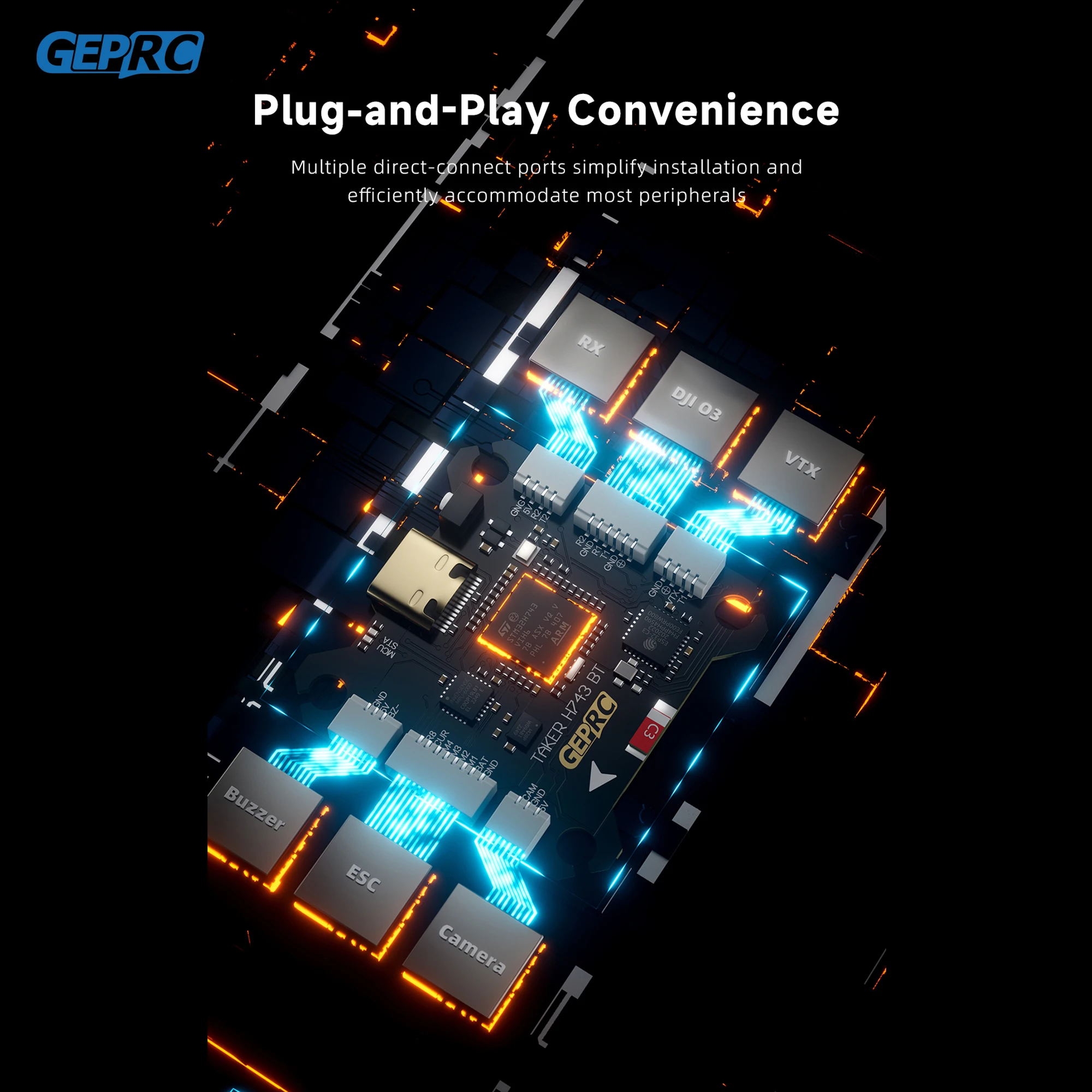 GEPRC TAKER H743 BT 32Bit 65A  - مراجعة Drone Racing Flight Controller وسعره