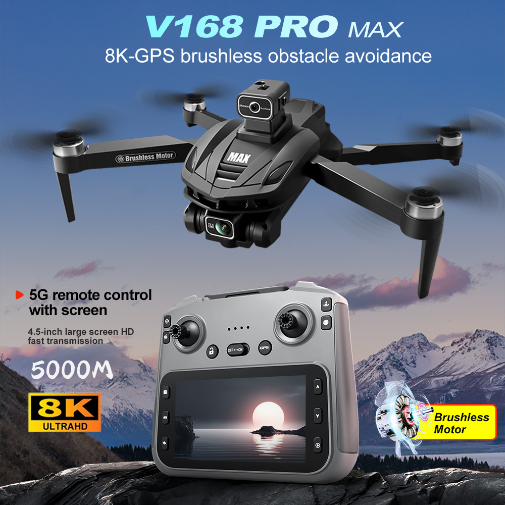 V168 PRO Max GPS Drone 8K Prof - مراجعة Drone Racing Camera وسعره
