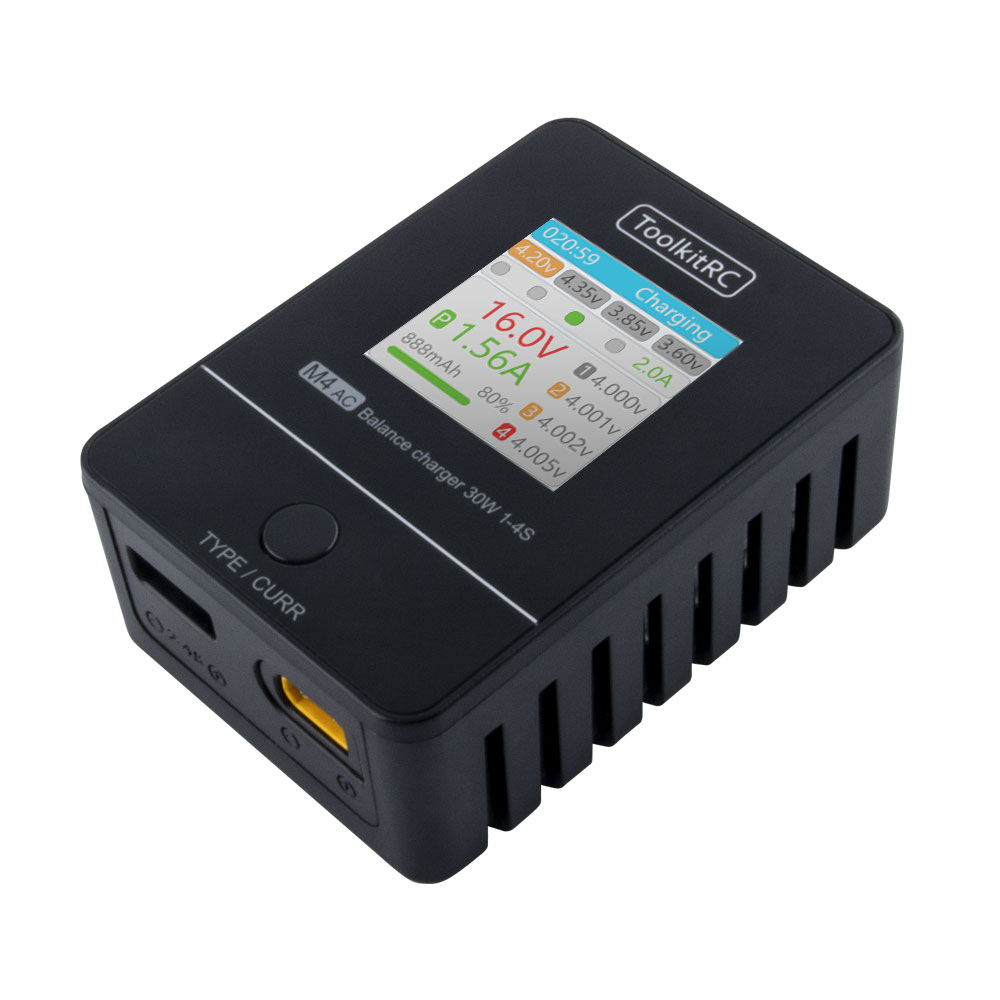 شاحن ToolkitRC M4AC 30W المدمج - مراجعة Drone Racing Charger وسعره